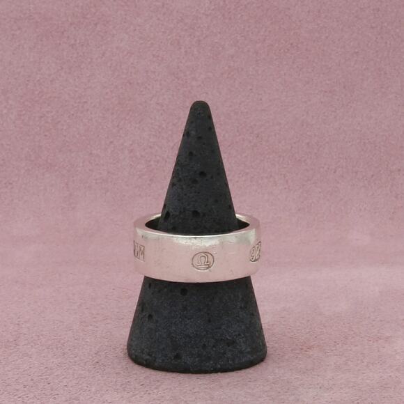 sterling silver mens vintage ingot bar style band ring size 8.5 - Picture 2 of 3